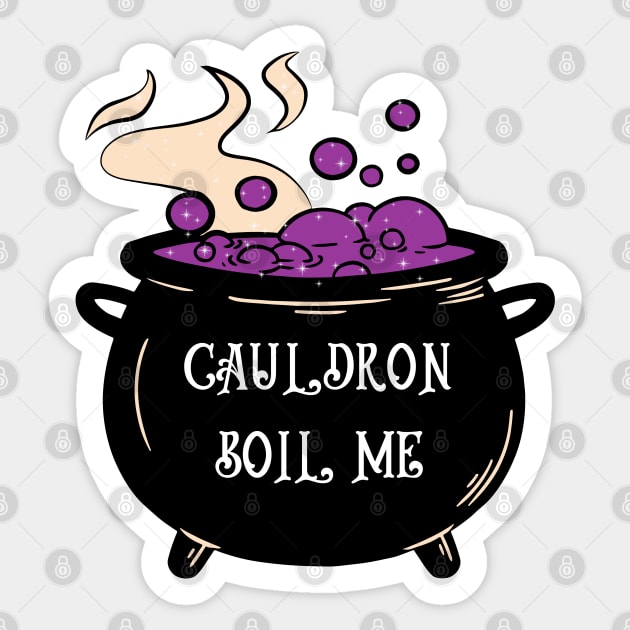 cauldron boil me - witchcraft Sticker by saiinosaurus